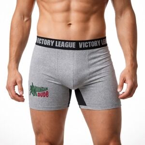 Victory League Mens Mountain Dude Bigfoot Boxer Briefs Gray Medium (32-34) NEW
